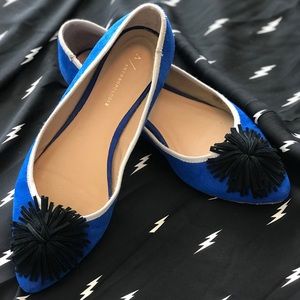 Anthropologie Pommed Suede Ballet Flats
